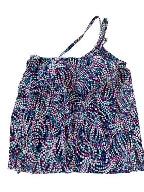Bal Harbour One Shoulder Tankini Top Size Medium